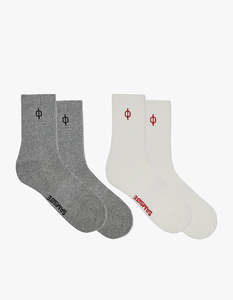 Sahanne Socks 15807 - Cream And Grey Mel.