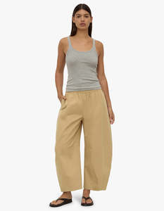 Lola Barrel Pant - Tan