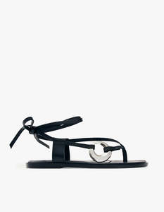 Alohas: Morosia Leather Sandals - Black