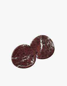 Marble Coaster Set - Rosso Levanto