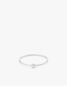 Kirstin Ash: Petite Diamond Ring - Sterling Silver