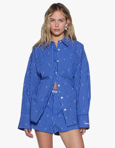 Ksubi: Astra Shirt - Cobalt Stripe