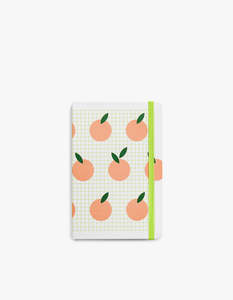 Hard Cover Notebook - Peach Grid