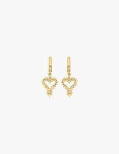 Mini Gypsy Heart Earrings - 22K Gold Vermeil
