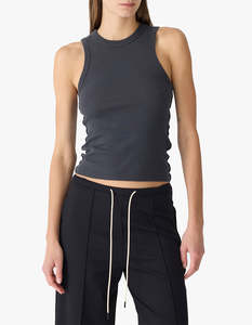 Seam Detail Tank - Washed Navy