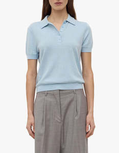 Sloane Cotton Cashmere Polo - Salt