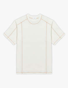 Mens: Mens Rec Tee - White With Tabacco