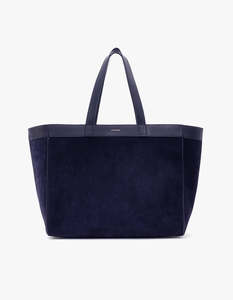 Anine Bing: Medium Rio Tote - Navy Suede