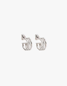 Entwined Hearts Earrings - Sterling Silver