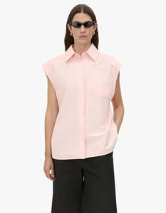 C M: Milo Sleeveless Shirt - Pink Salt