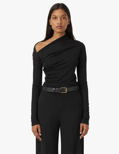 Camilla And Marc: Mai Long Sleeve Top - Black
