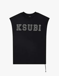 Touchdown Ekcess Cut Off Tank - Jet Black