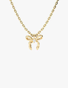 Forever More Bow Necklace - 18K Gold Vermeil