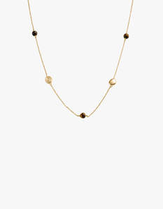 Kirstin Ash: Tempo Tigers Eye Necklace - 18K Gold Vermeil