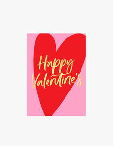 Lettuce: Valentines Heart Card - Pink