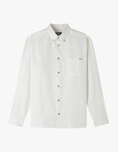 A P C: Mateo Logo Shirt - AAC Off White