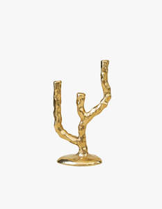 Black Blaze: Twig Brass Candle Holder - Triple