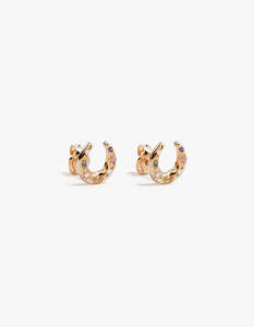 Lucky Horseshoe Stud Earrings - 18K Gold Vermeil