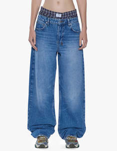 Low Rider Jean - Liberty Blue Plaid