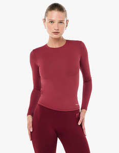 Womens: Foundation L/S Top - Cabernet