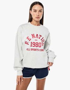 Womens: Backspin Sweat - Grey Marle
