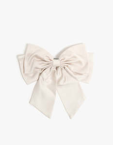 Exclusives: Superette Satin Bow Clip - Ivory
