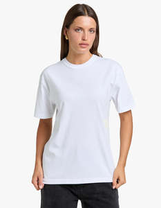 Essential Jersey S/S Tee W/ Puff Logo - White