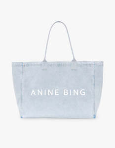 Anine Bing: Leo Denim Tote - Lucid Blue