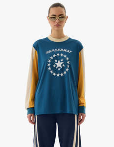 Speedway Long Sleeve Tee - Maritime Blue