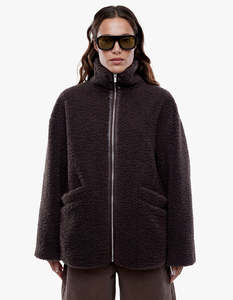 Jayla Teddy Jacket - Brown