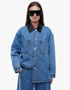 Womens: Prue Overshirt - Mid Indigo