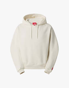 Mens Red Box Hoodie - White Dune