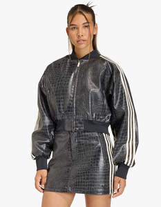 Adidas: Sst Pleather Jacket - Black