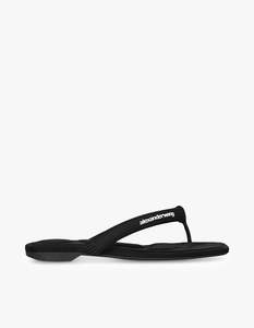 Jenna Tubular Flat Thong Sandal - Black