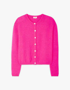 Womens Cardigan Vitow - Neon Pink Melange