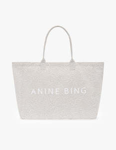 Leo Canvas Tote - Washed White Leopard