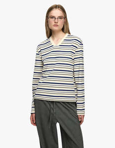 Blanca: Valeria Top - White/Blue