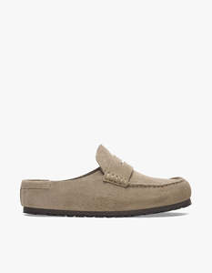 Birkenstock: Womens Naples Wrapped Suede - Taupe