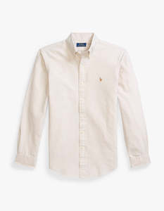 Custom Fit Long Sleeve Sport Shirt - Coastal Beige