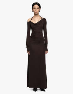 Bec And Bridge: Court L/S Maxi Dress - Dark Chocolate