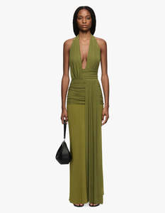 Bec And Bridge: Cassis Drape Maxi Dress - Fern