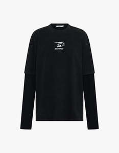 Round One Layered Tee - Vintage Black