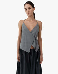 New Arrivals: Wool Rouleau Halter Top - Pumice