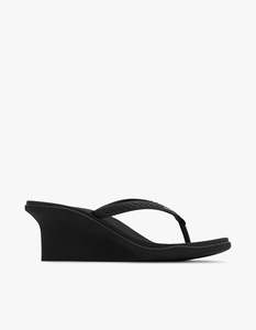 Bloumme: Pilar Wedge Heel - Midnight Black