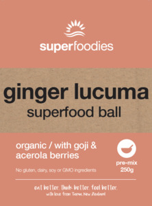 Ginger Lucuma Superfood Ball Pre-Mix - superfoodies.co.nz