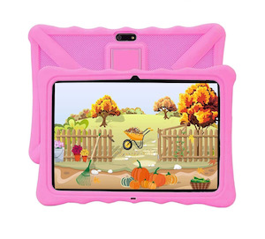Veidoo 10.1" Inch Tablet with 32GB Storage and Protective Silicon Case - Pink