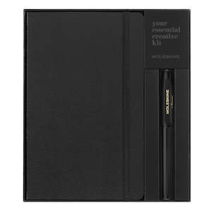 Moleskine x Kaweco Rollerball & Notebook Large Ruled Set - Black