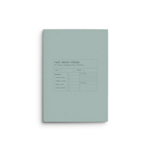 Planners: Creator's Friend Fast Brain Daily Productivity Planner A5 - Blue Lagoon