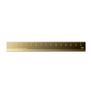Desk Tools: TRAVELER'S 15cm Brass Ruler
