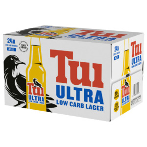 New Zealand Beer: Tui Ultra Low Carb Lager Bottles 24x330ml - New Zealand Beer Super Liquor
